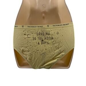 Victoria's Secret Pale Yellow Cotton Signature Waistband Hiphugger Medium Panty